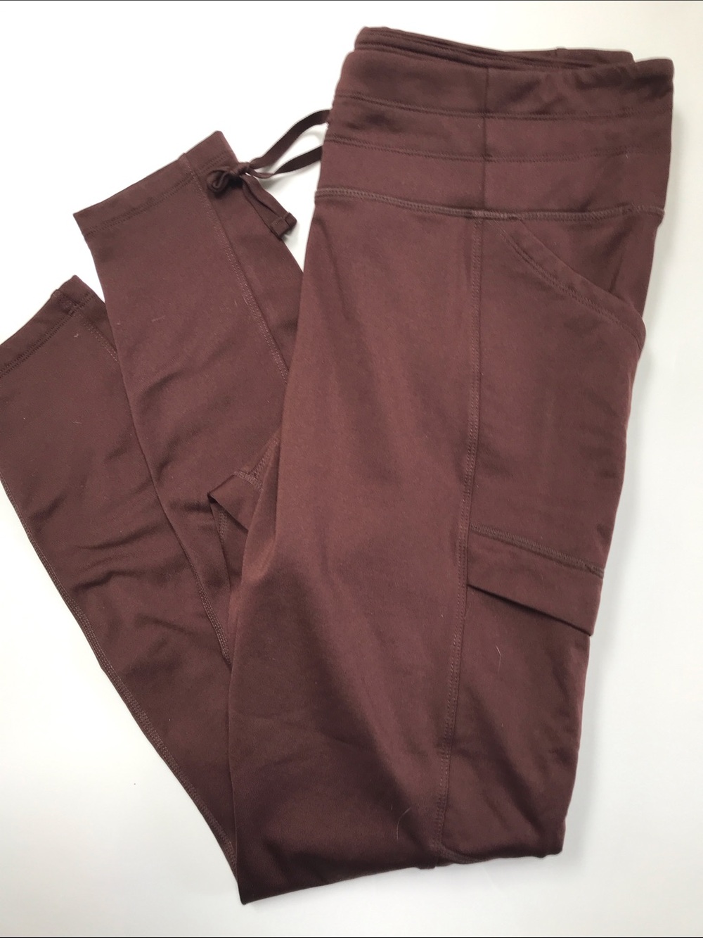 Fleece lined  High-Waist Chocolate Brown thermal Leggings size XL from BALEAF
